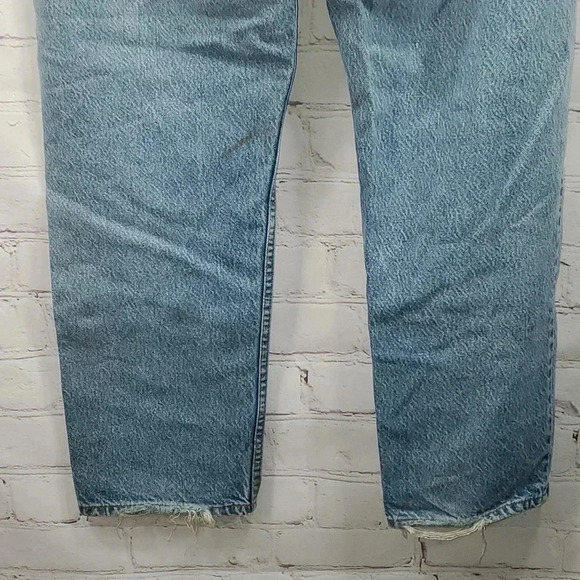 Vintage Levis 505 Orange Tab Light Wash Regular Fit Straight Leg Jean Size 40x30 - Picture 3 of 13